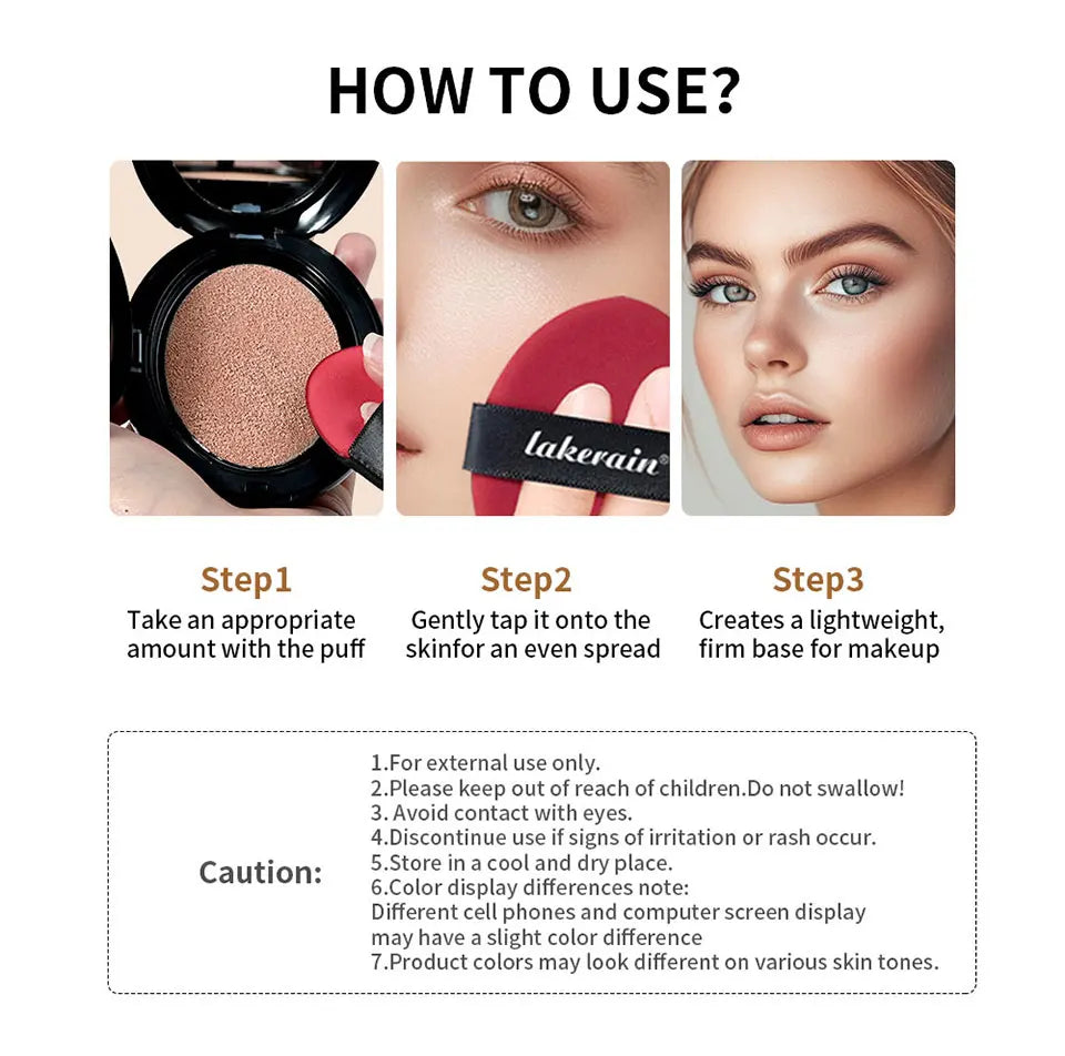 Semi-Matte Cushion Foundation - Full Coverage CC Cream
