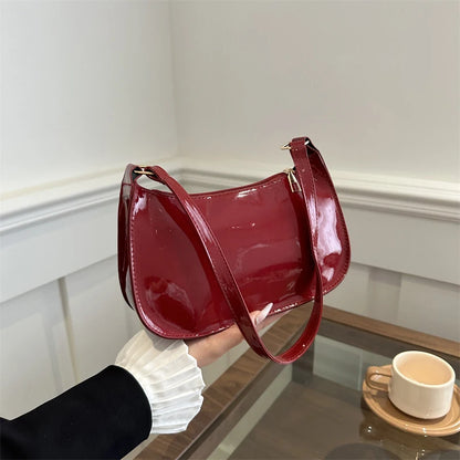 Luxury Solid Leather Shoulder Bag