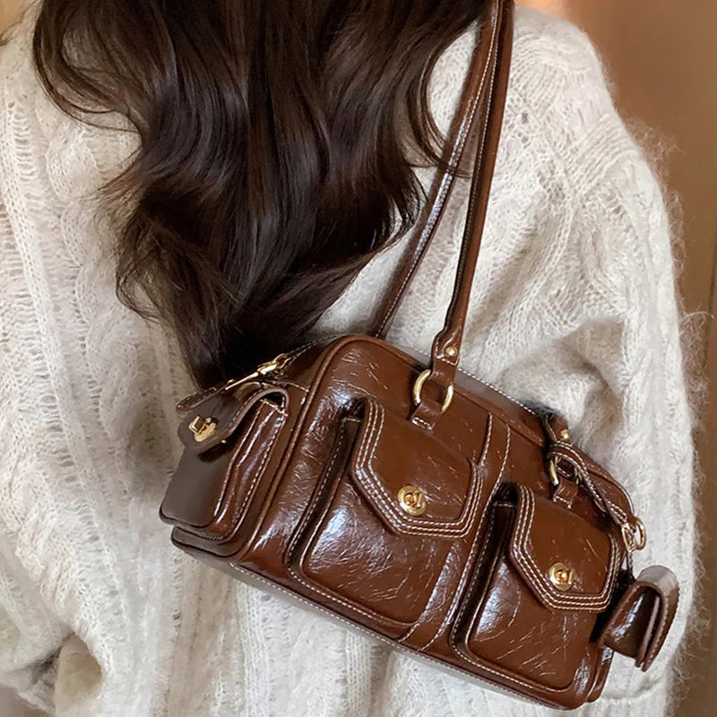 Luxury Trendy Stone Boston Bag