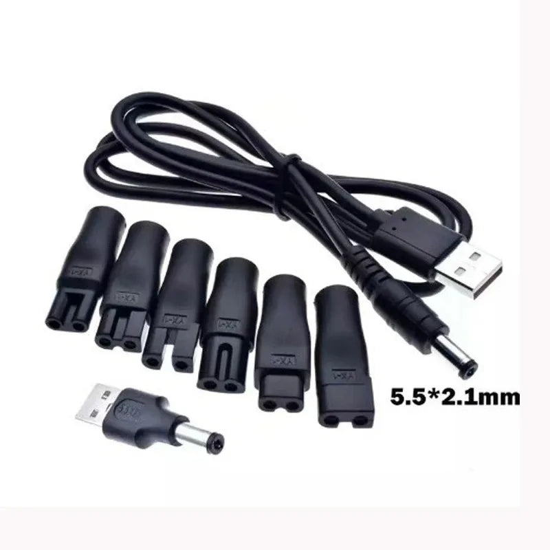 8-in-1 Universal Clipper Shaver Charger Cord & USB Adapter Set