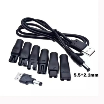 8-in-1 Universal Clipper Shaver Charger Cord & USB Adapter Set