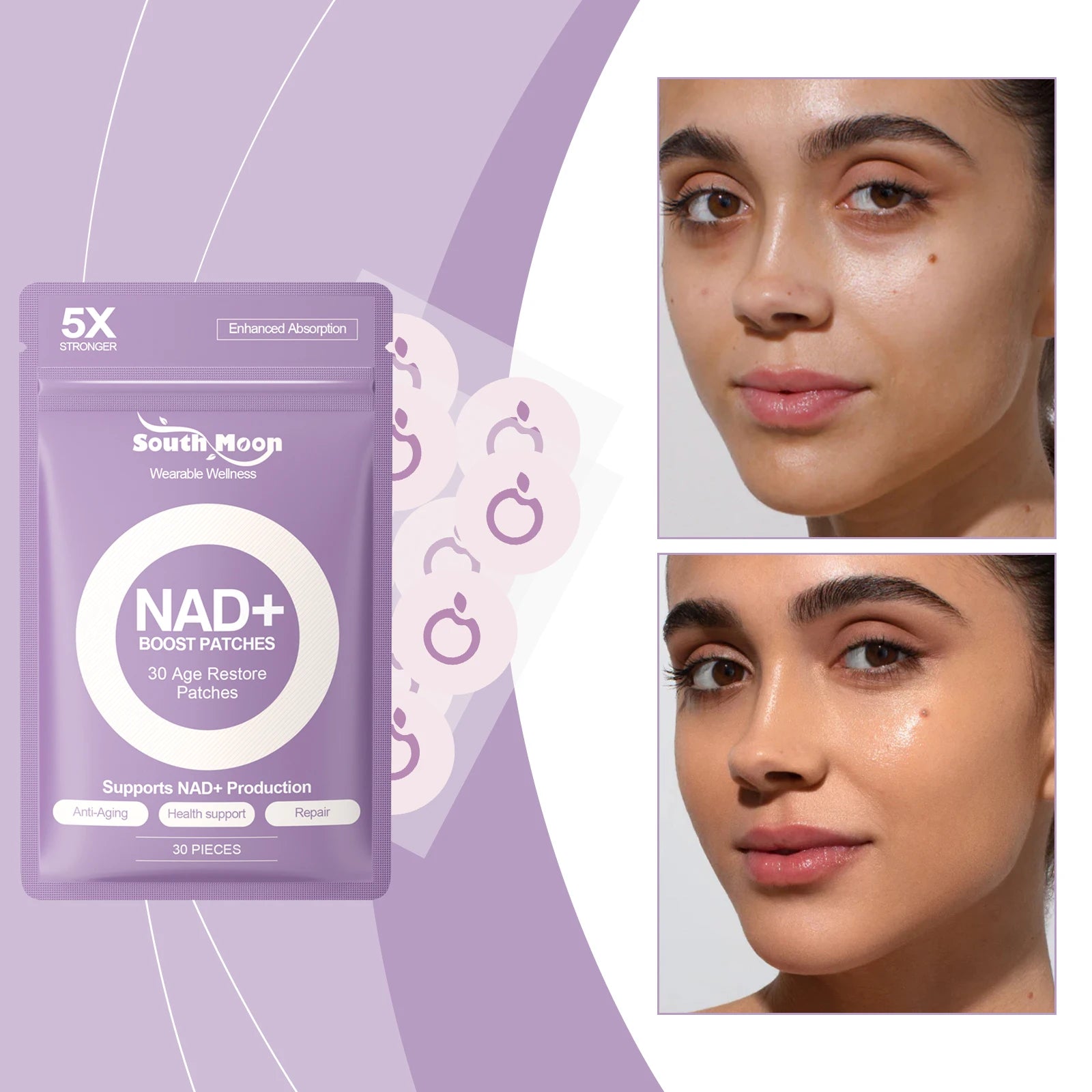 NAD+ Anti-Aging Skin & Body Wellness Patches - Daily Rejuvenating Treatment - 3