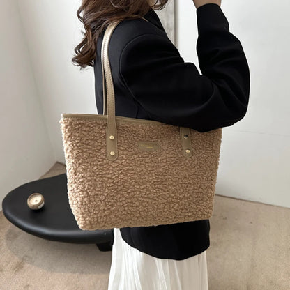 Luxury Lamb Wool Tote Bag