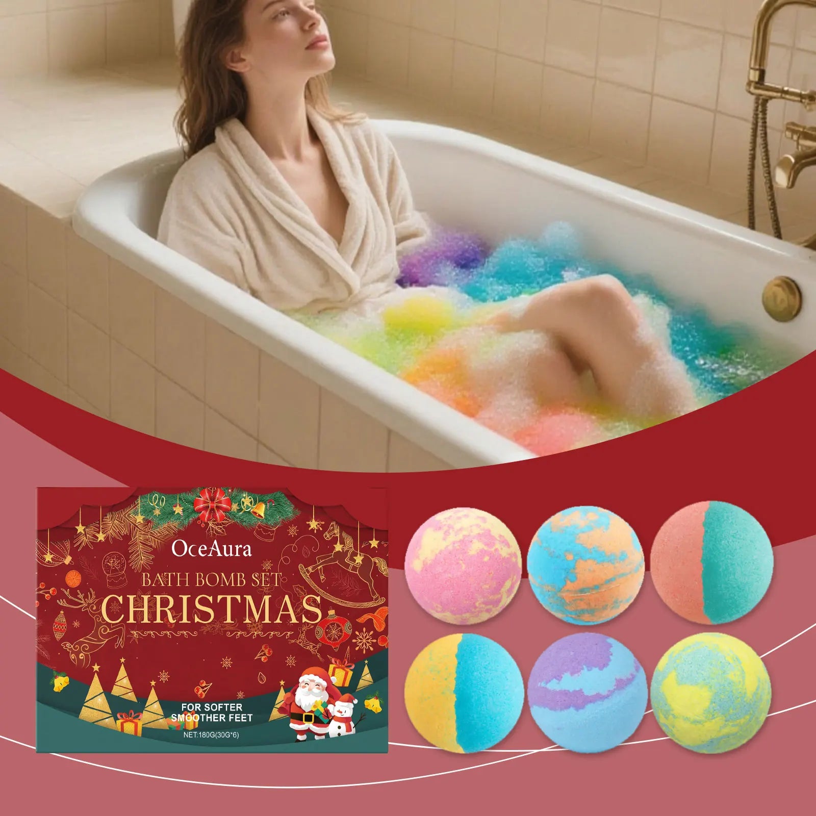 Natural Kids Bath Bomb Set - Aromatherapy & Skin Moisturizing Bath Balls - 2