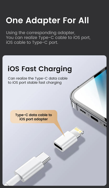 USB-C Male to Lightning Female Fast Charging Adapter Converter