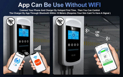Type 2 EV Charging Station - Smart 22kW Wallbox with App & Load Balancing