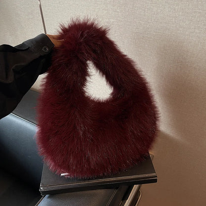 Luxury Soft Plush Bucket Bag