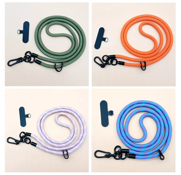 Universal 8mm Crossbody Phone Lanyard - Adjustable Detachable Neck Strap