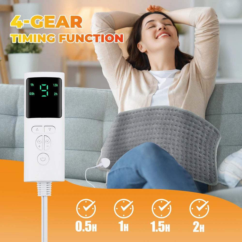 Electric Heating Pad for Back Neck & Shoulder Pain Relief with 9 Heat Settings - 11
