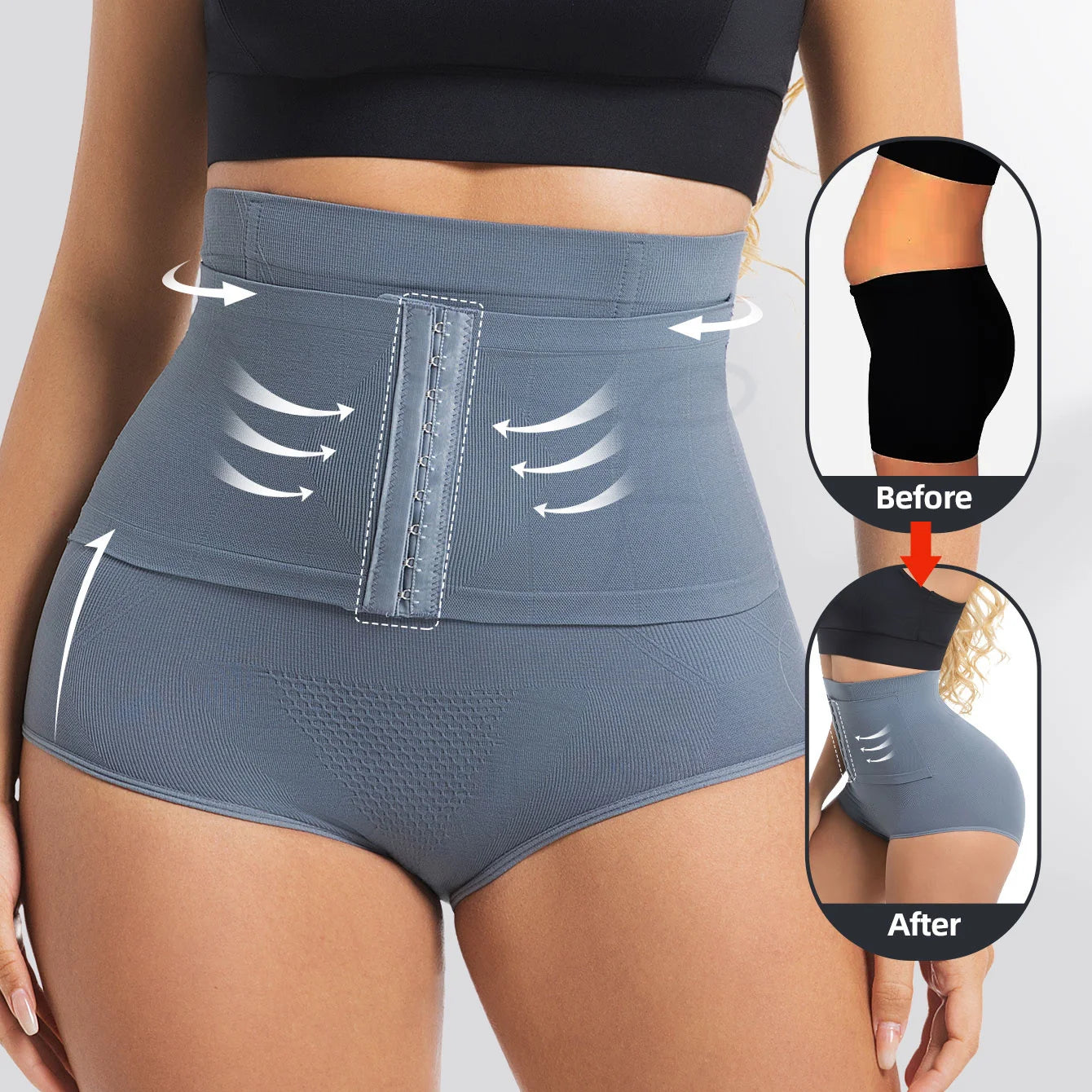 High Waist Tummy Control Seamless Body Shaper Panty for Women - 6