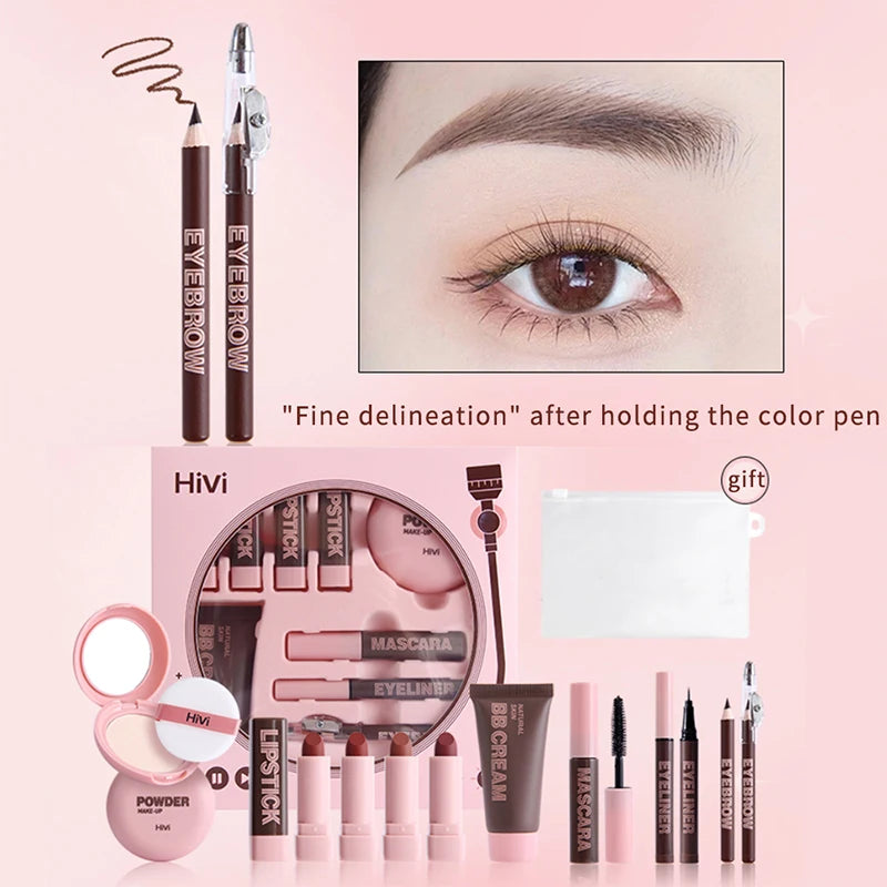 Professional All-in-One Makeup Gift Set - Lipsticks, BB Cream & Essentials