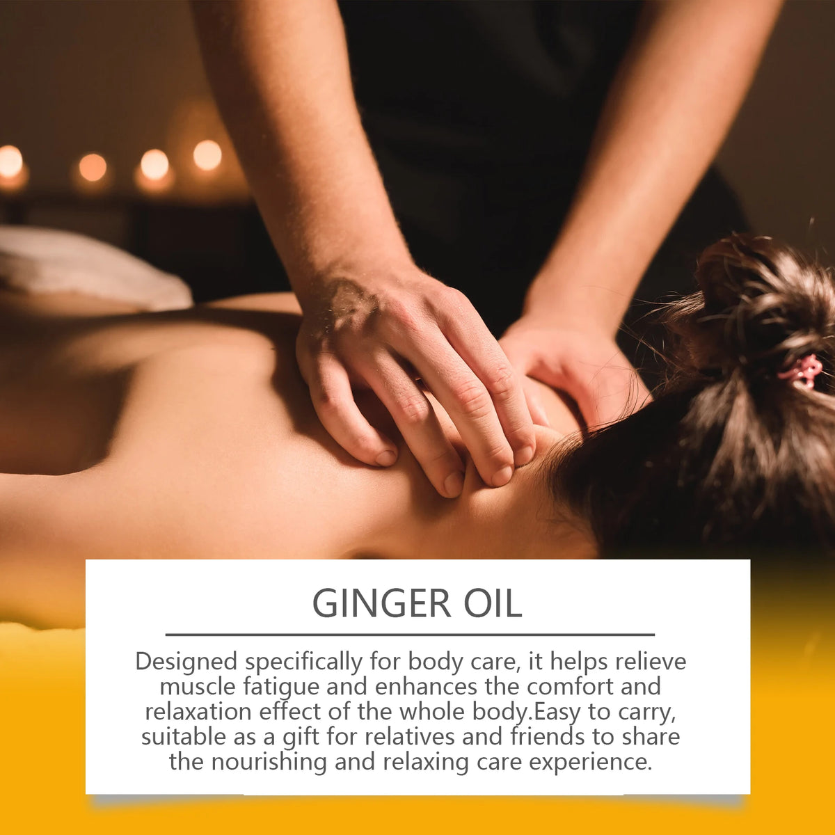 Natural Ginger & Arnica Muscle Relief Massage Oil for Deep Tissue Body Relaxation