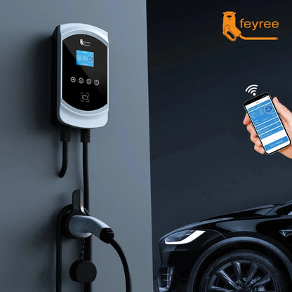 Smart EV Home Charging Station 7.6KW-22KW with WiFi App & RFID Control