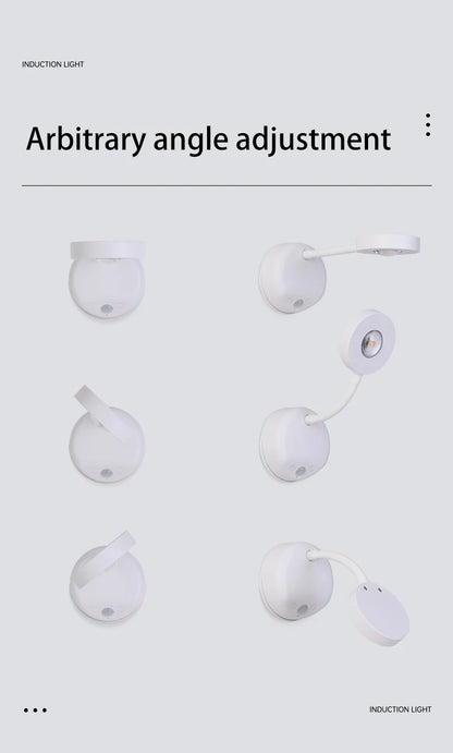 Wireless Motion Sensor LED Wall Light - Rechargeable Type-C Dimmable Indoor Lamp