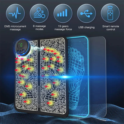 EMS Foot Massager Mat - Portable Electric Muscle Stimulation Therapy