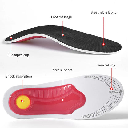 Orthopedic Arch Support Insoles - Pain Relief Memory Foam Shoe Inserts