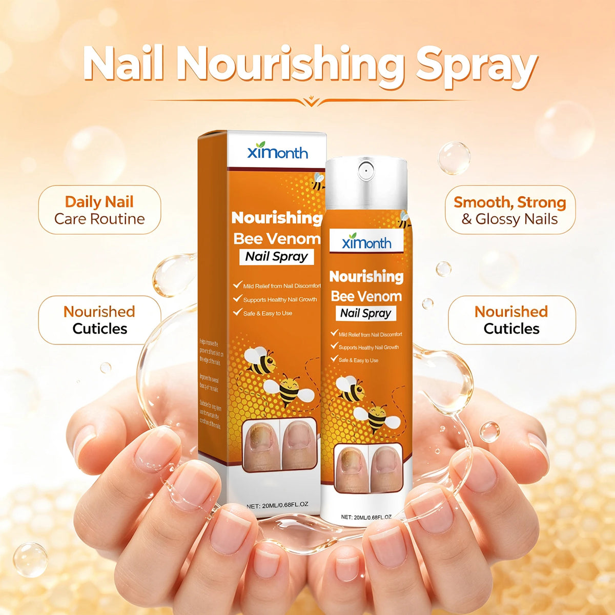 Bee Venom Nail Repair Spray - Nourishing Care for Weak & Brittle Nails