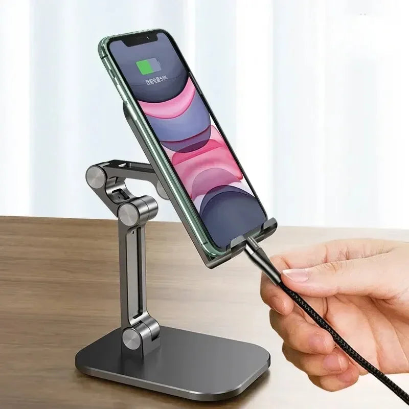 Adjustable Foldable Desk Phone & Tablet Stand - Universal Mount - 11