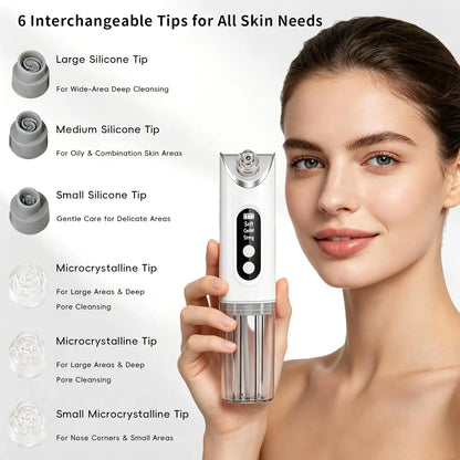 Electric Pore Vacuum Blackhead Remover with Hydration & Suction Facial Cleansing