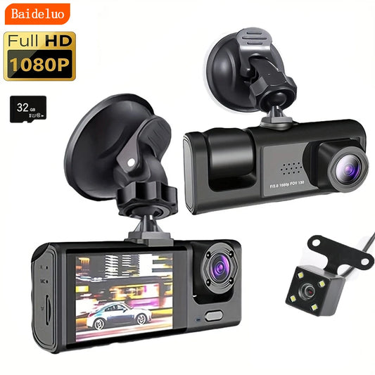 Dual Lens Dash Cam: 1080P HD Car Camera with Night Vision & Loop Recording