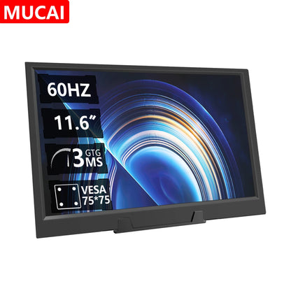 11.6" Portable Gaming Monitor – HD Laptop Display with Type-C & Speakers