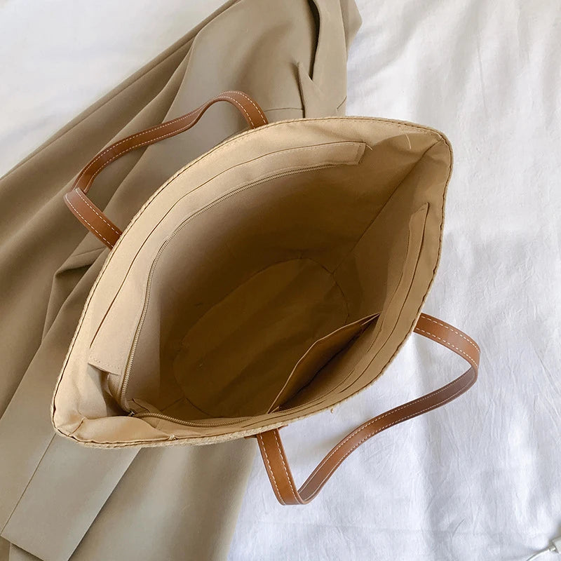 Luxury Bohemian Straw Tote
