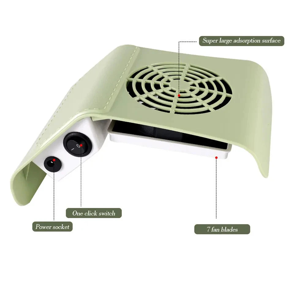 Professional Nail Dust Collector - Quiet Manicure Vacuum