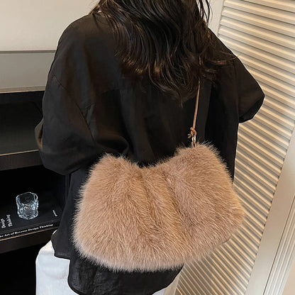 Luxury Plush Fur Shoulder Bag