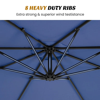 10ft Cantilever Patio Umbrella - Outdoor UV-Resistant Offset Shade