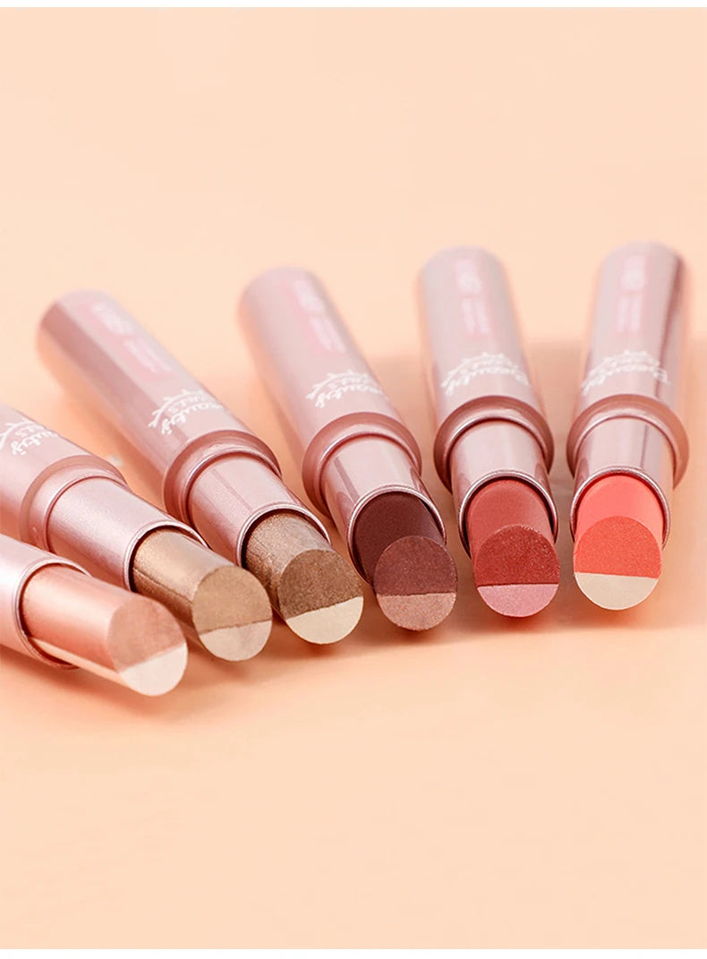 Gradient Two-Tone Eyeshadow Stick - Waterproof Shimmer Eye Makeup - 20