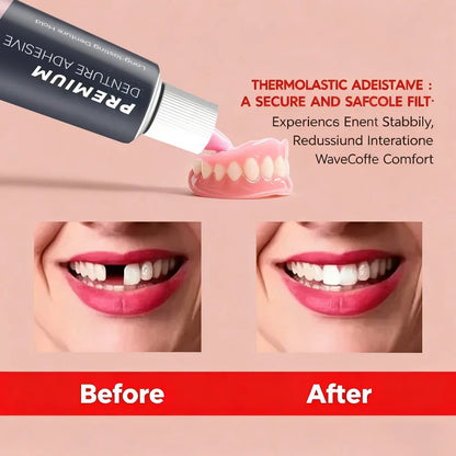 Waterproof Denture Adhesive Cream - Zinc-Free Long-Lasting Strong Hold Gel