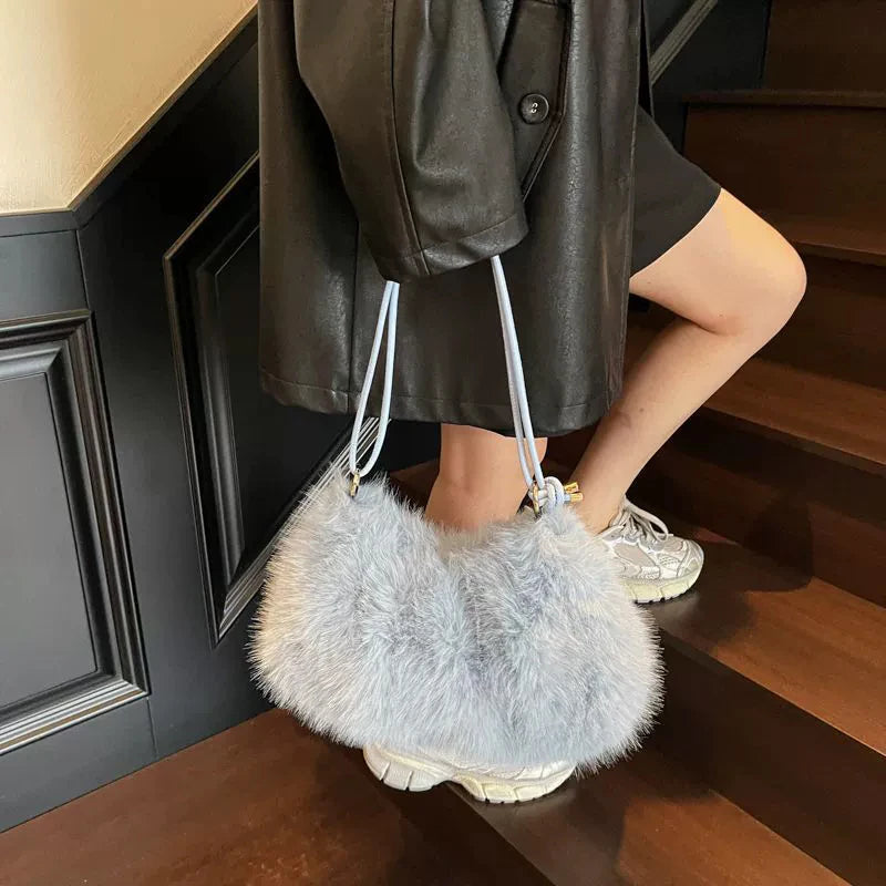 Luxury Plush Fur Shoulder Bag