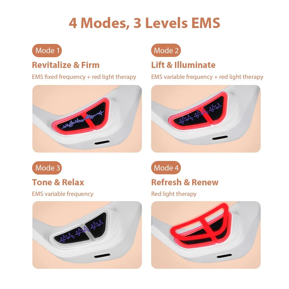 EMS Red Light Therapy Under Eye Massager for Wrinkles & Dark Circles