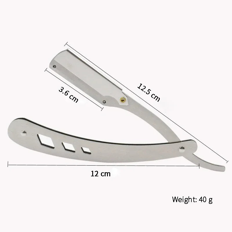 Professional Stainless Steel Folding Straight Razor for Men and Women - 6