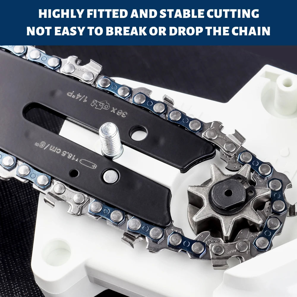 4 & 6 Inch Replacement Chainsaw Chain and Guide Bar for Mini Cordless Pruning Saws