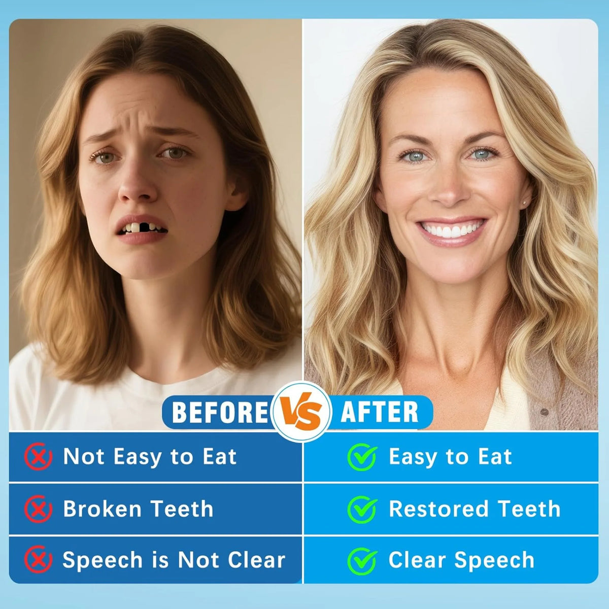 Adjustable Cosmetic Teeth Veneers - Natural Look Temporary Smile Solution