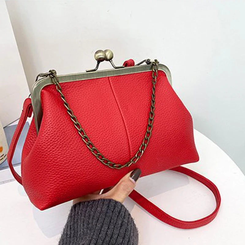 Luxury Vintage Lychee Shell Bag