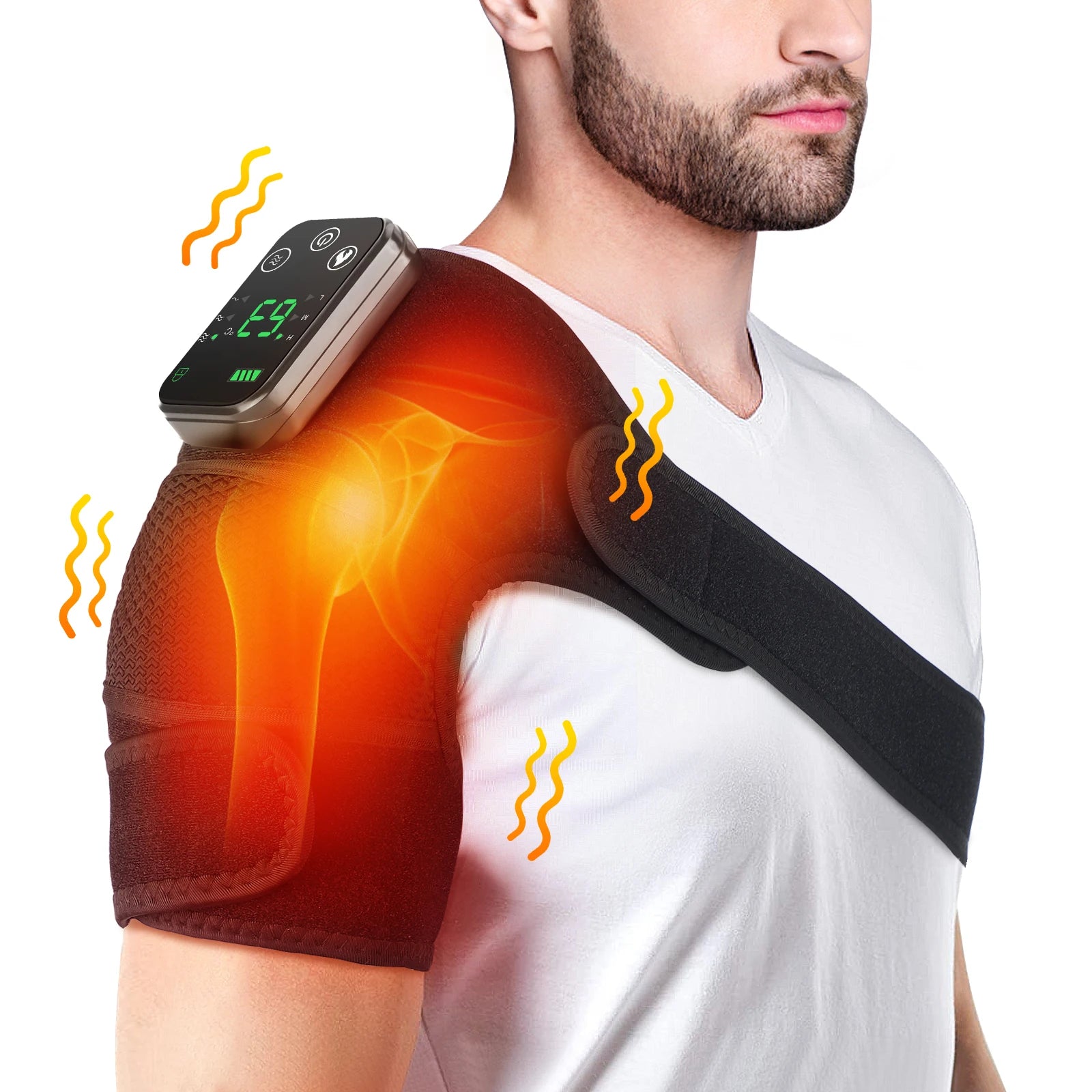 Heated Joint Massager Brace for Shoulder Knee Elbow - 21
