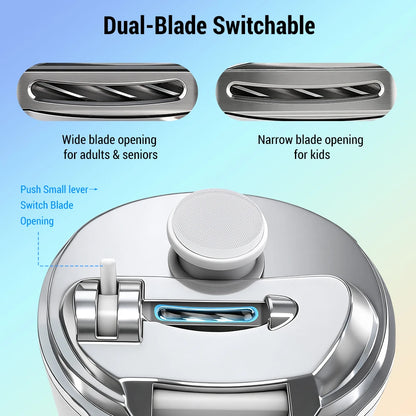 Automatic Electric Nail Clipper with LED Magnifier & Nail Polisher