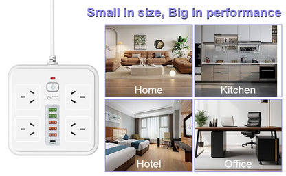 10-in-1 AU Power Board with 5 USB & 1 Type-C Ports – Surge Protected