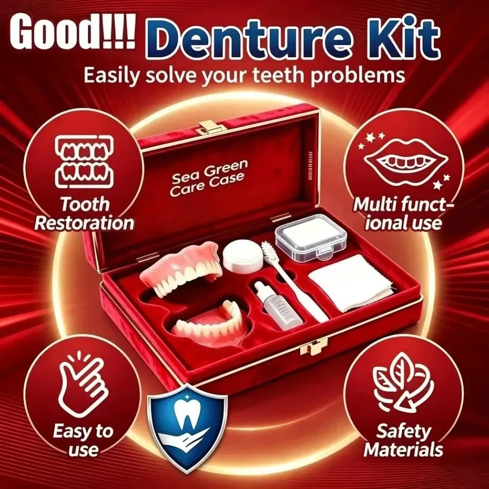 Premium Silicone Denture Set for Comfortable Aesthetic Smile Replacement - 4