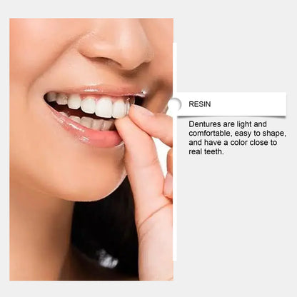 Silicone Dental Repair Kit - Removable Cosmetic Dentures for Natural Smile