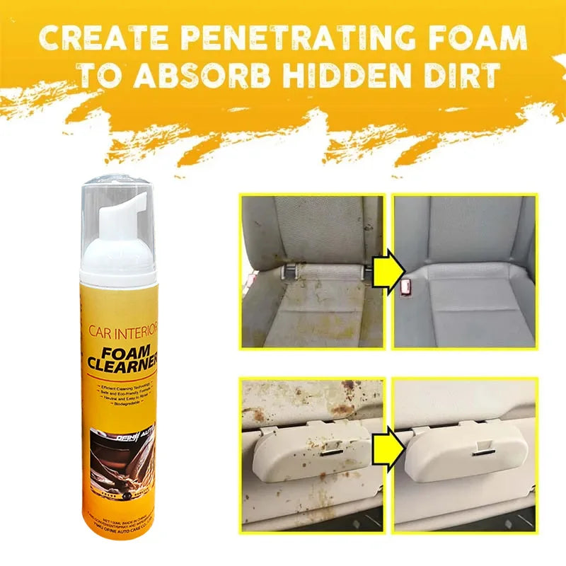 Multi-Purpose Foam Cleaner Spray for Car Interior & Home - 3