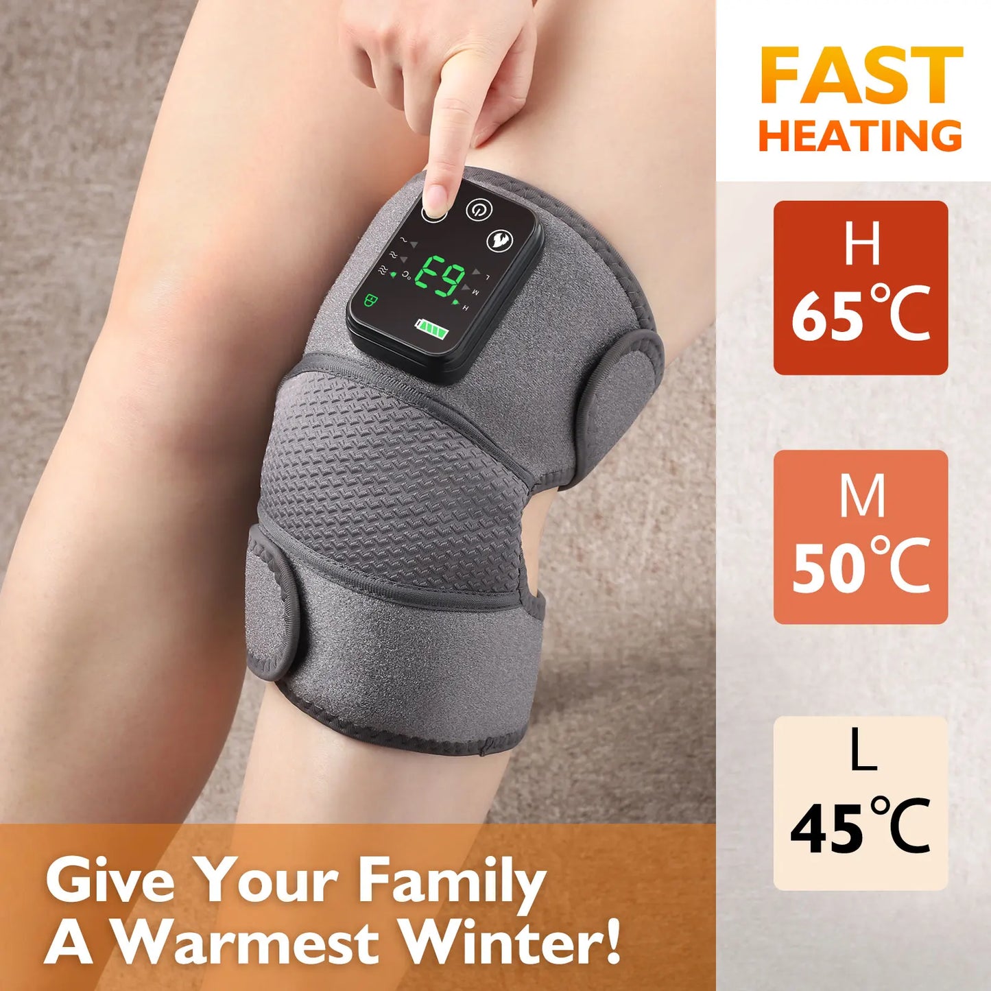 3-in-1 Heated Knee Shoulder Elbow Massager with Vibration