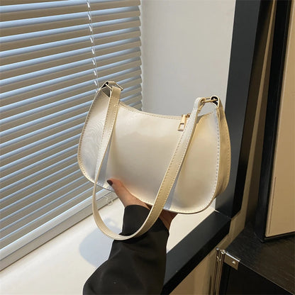 Luxury Solid Leather Shoulder Bag