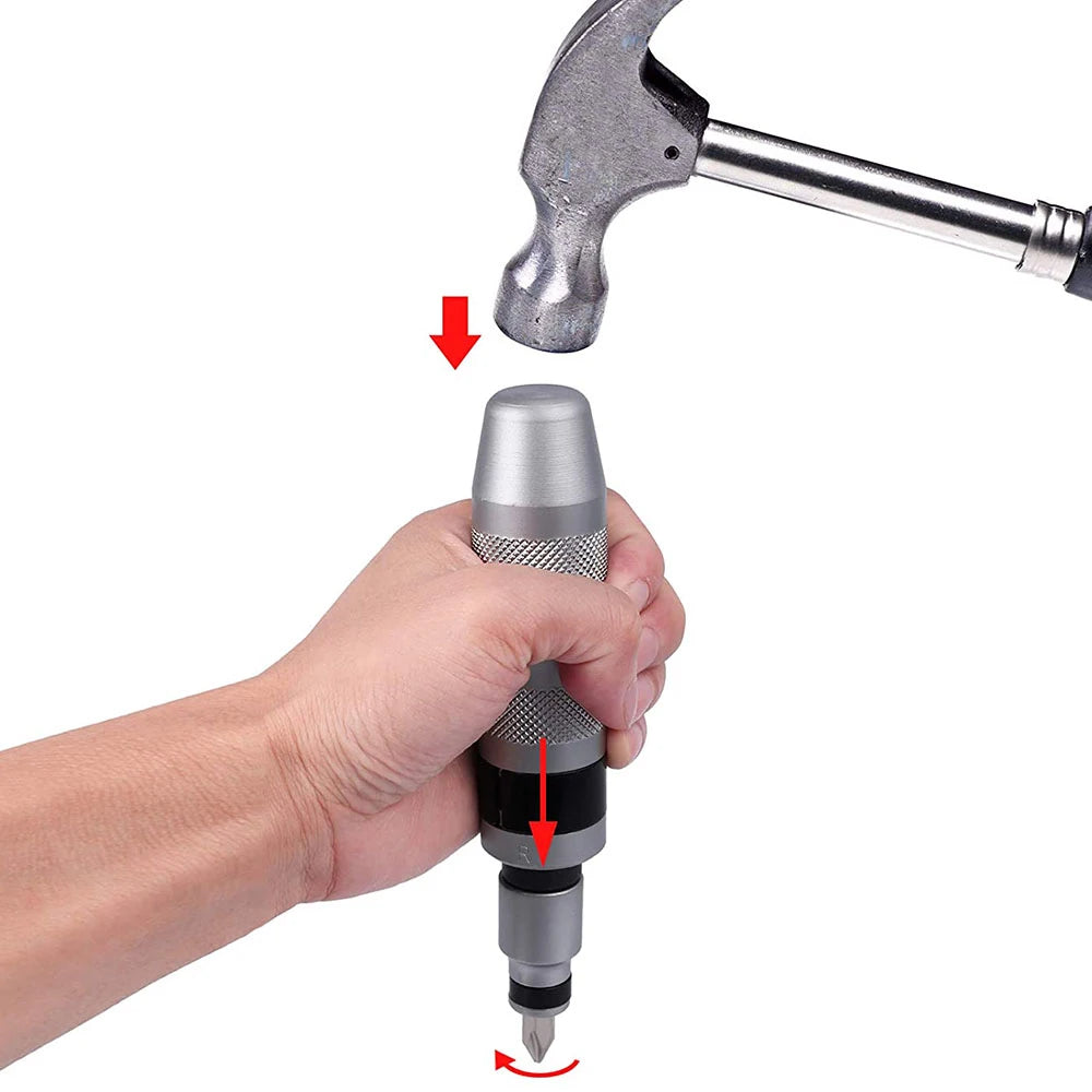 Heavy Duty Manual Impact Screwdriver Set | Reversible Hand Tool Kit