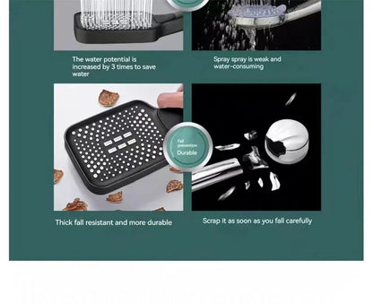 High Pressure 3-Mode Handheld Rainfall Shower Head