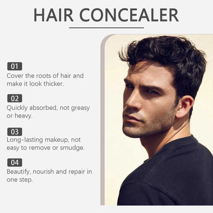 Instant Hairline & Root Concealer – Natural Gray Hair Coverage & Volume Filler