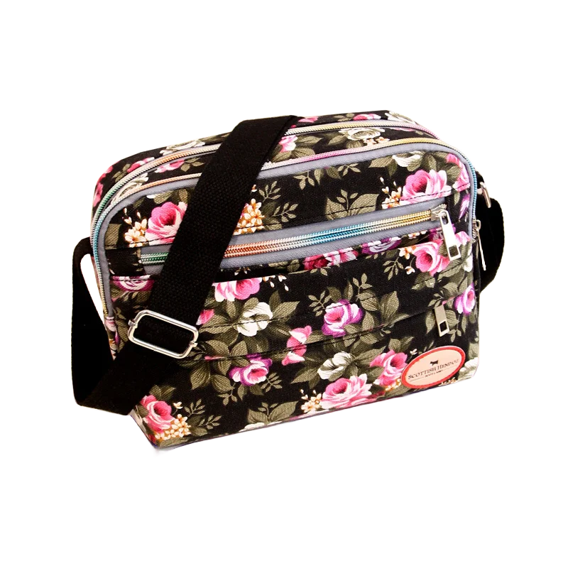Luxury Vintage Floral Canvas Tote
