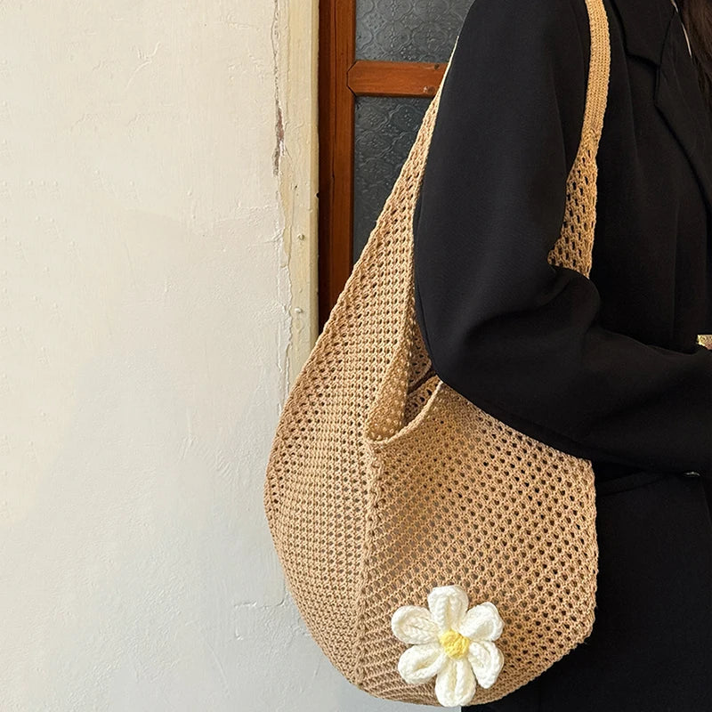 Luxury Bohemian Hollow Straw Tote